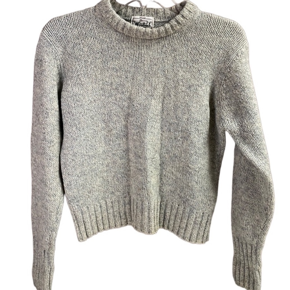WOOLRICH Ladies Gray Wool Long Sleeve Crewneck Vintage Sweater